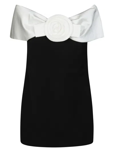 Self-portrait Elegant Women's Mini Suit With Floral Detail In Black
