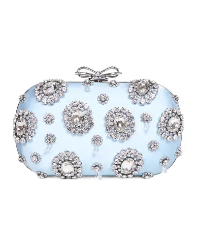 Self-portrait Embellished Clutch Bag In Blue