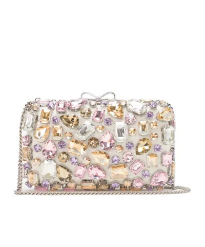 Self-portrait Embellished Clutch Bag In Multi
