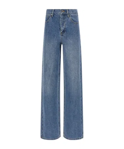 Self-portrait Embellished Jeans In Blue