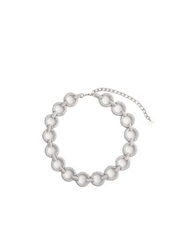 Self-portrait Embellished Necklace In Orange