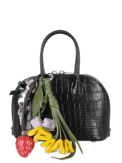 Self-portrait Embossed Leather Black Mini Bag