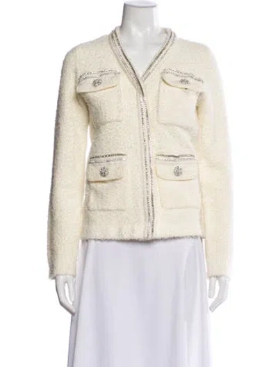 Pre-owned Self-portrait Evening Jacket In Neutral