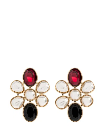 Self-portrait Faux-pearl Earrings In Multi