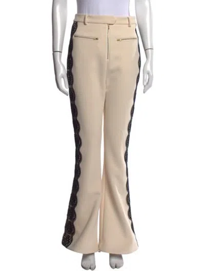 Pre-owned Self-portrait Flared Pants In Neutrals