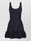 Self-portrait Floral Dress Mini Length Scoop Neckline Sleeveless In Blue