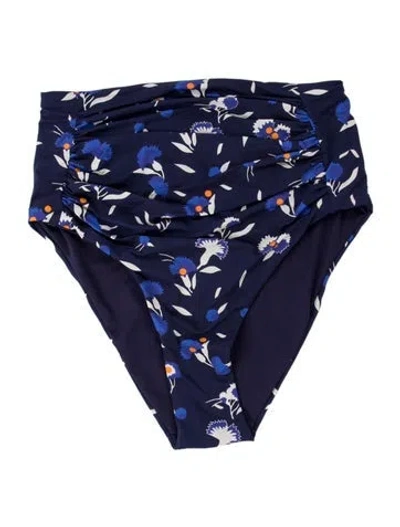Pre-owned Self-portrait Floral Print Bottoms W/ Tags In Blue