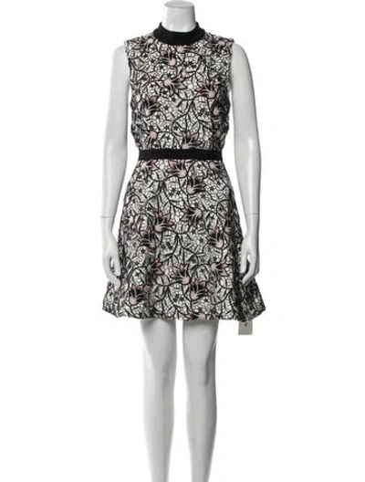 Pre-owned Self-portrait Floral Print Mini Dress In Multi