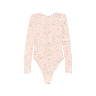 Self-portrait Floral-lace Long-sleeve Top In Neutral