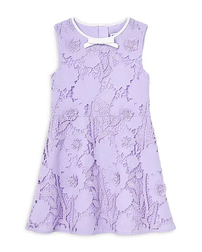 Self-portrait Girls' Lace Dress - Little Kid, Big Kid In Purple