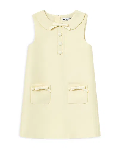 Self-portrait Girls' Taffeta Shift Dress - Little Kid, Big Kid In Yellow