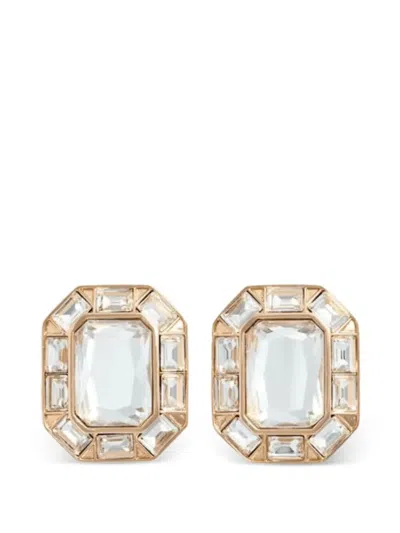 Self-portrait Gold Crystal Earrings
