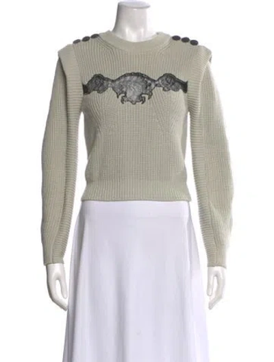 Pre-owned Self-portrait Graphic Print Crew Neck Sweater In Multi