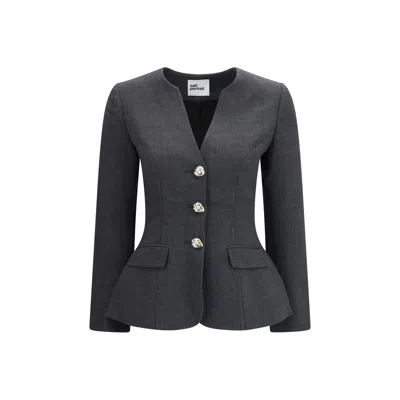 Self-portrait Gray Polyester Full-length Jacket