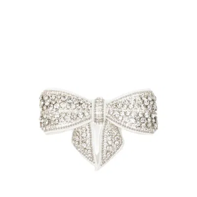 Self-portrait Crystal-embellished Hair Clip In Metallic