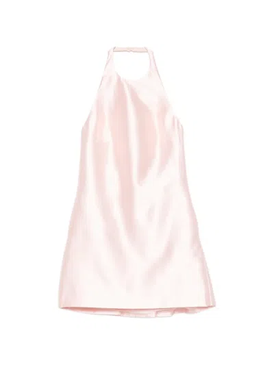 Self-portrait Halterneck Backless Mini Dress In Pink