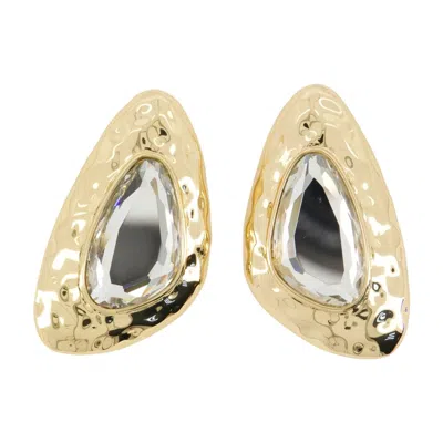 Self-portrait Gold Brass Earrings