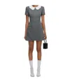 Self-portrait Grey Herringbone Collared Mini Dress Dresses Grey In Blue