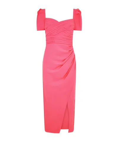 Self-portrait Iris Midi Dress In Pink