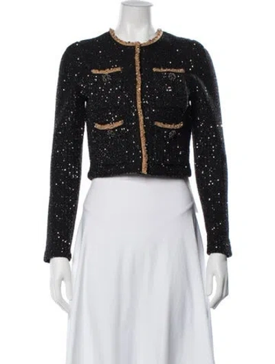 Pre-owned Self-portrait Jacket In Black