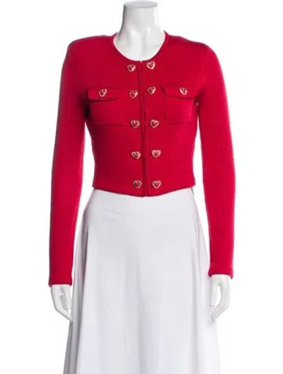 Pre-owned Self-portrait Jacket In Red
