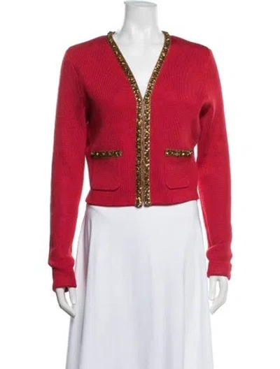 Pre-owned Self-portrait Jacket In Red
