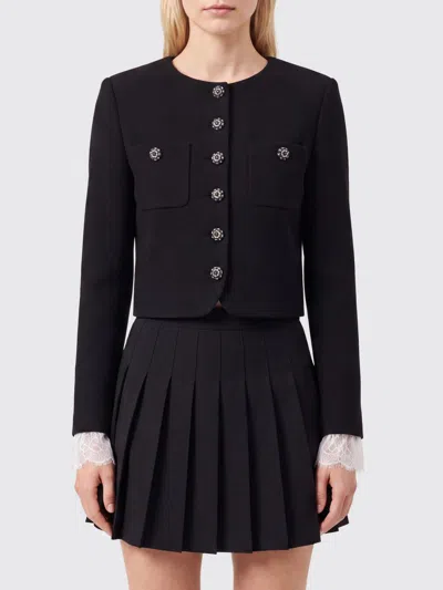 Self-portrait Jacket Woman Color Black In Multi