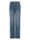Self-portrait Womens Self Portrait Rhinestone Straight-leg Denim Jeans In Blue