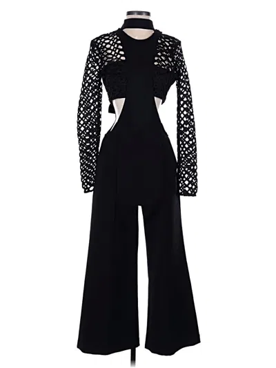 Pre-owned Self-portrait Jumpsuit In Black