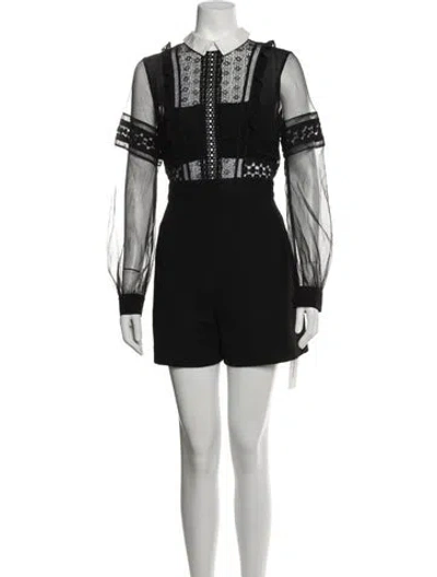 Pre-owned Self-portrait Jumpsuit In Black