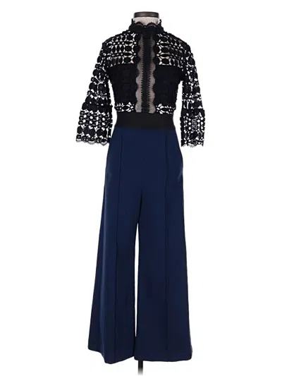 Pre-owned Self-portrait Jumpsuit In Blue