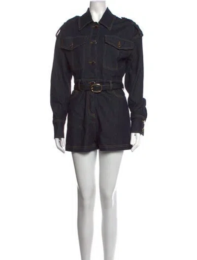 Pre-owned Self-portrait Jumpsuit W/ Tags In Blue