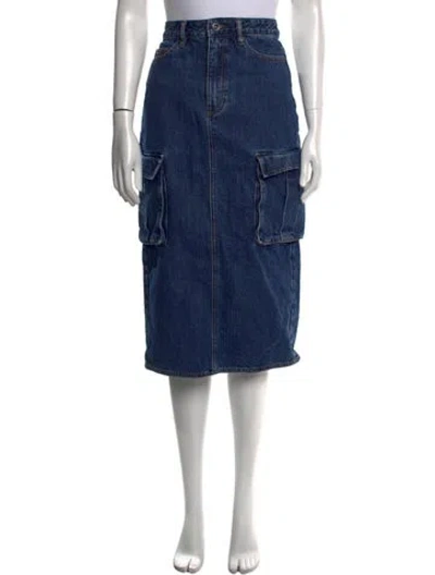 Pre-owned Self-portrait Knee-length Skirt In Blue