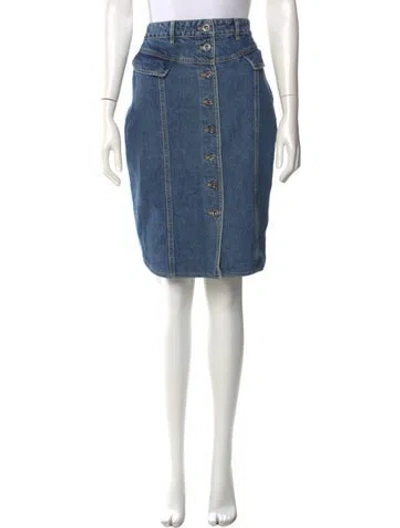 Pre-owned Self-portrait Knee-length Skirt In Blue
