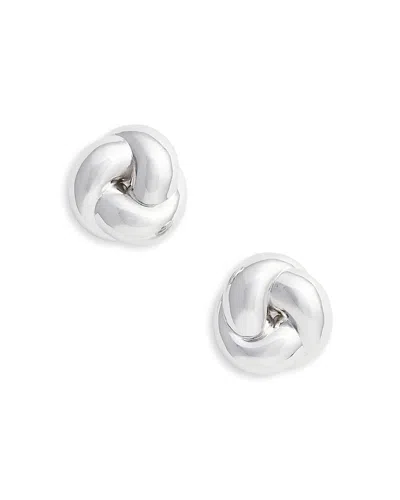 Self-portrait Knot Earrings In Metallic
