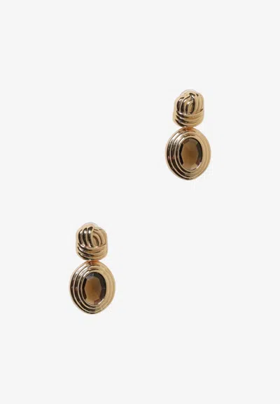 Self-portrait Knot Tiered Earrings In Gold
