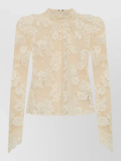 Self-portrait Lace Blouse In Pink
