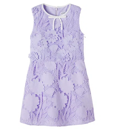 Self-portrait Lace Dress In Purple