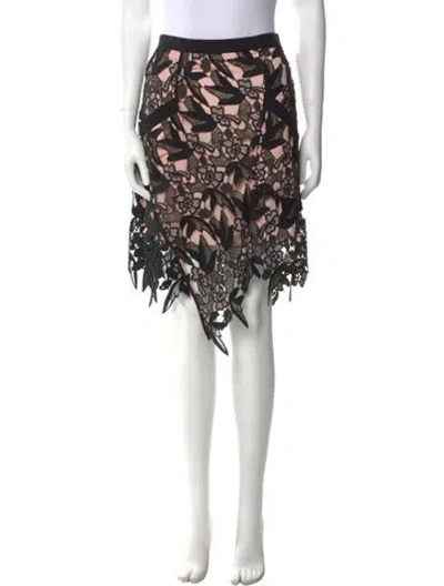 Pre-owned Self-portrait Lace Knee-length Skirt In Multi
