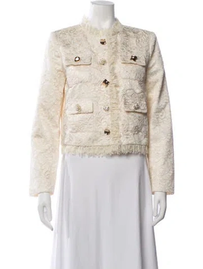 Pre-owned Self-portrait Lace Lace Pattern Jacket In Neutrals