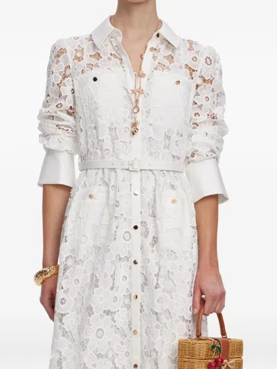 Self-portrait Lace Long Dress In Multi