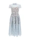 Self-portrait Elegant Mini Dress For Women In Blue