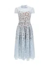 Self-portrait Elegant Mini Dress For Women In Blue