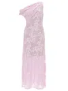 Self-portrait Womens Self Portrait Rhinestone One-shoulder Stretch-woven Midi Dress In Pink