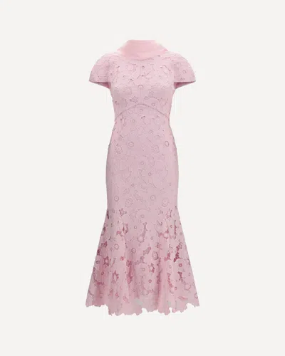 Self-portrait Lace Midi Dress In Purple