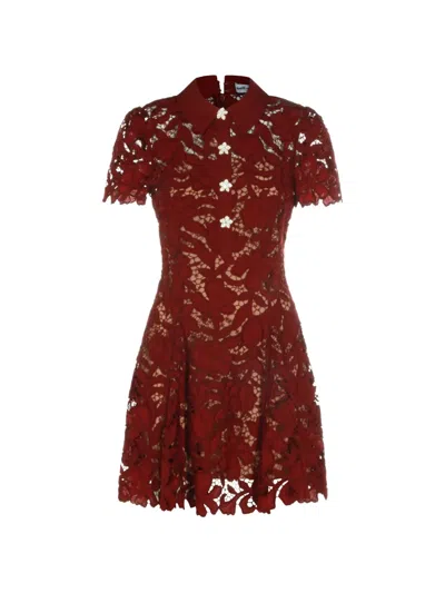 Self-portrait Self Portrait Lace Mini Dress In Red
