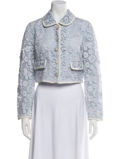 Pre-owned Self-portrait Lace Pattern Jacket In Multi