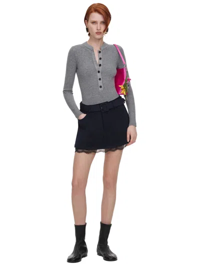 Self-portrait Lace Skort In Black