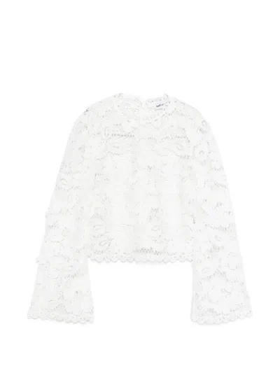 Self-portrait Lace Top In White
