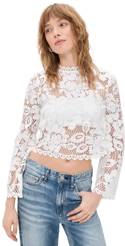 Self-portrait Lace Top White